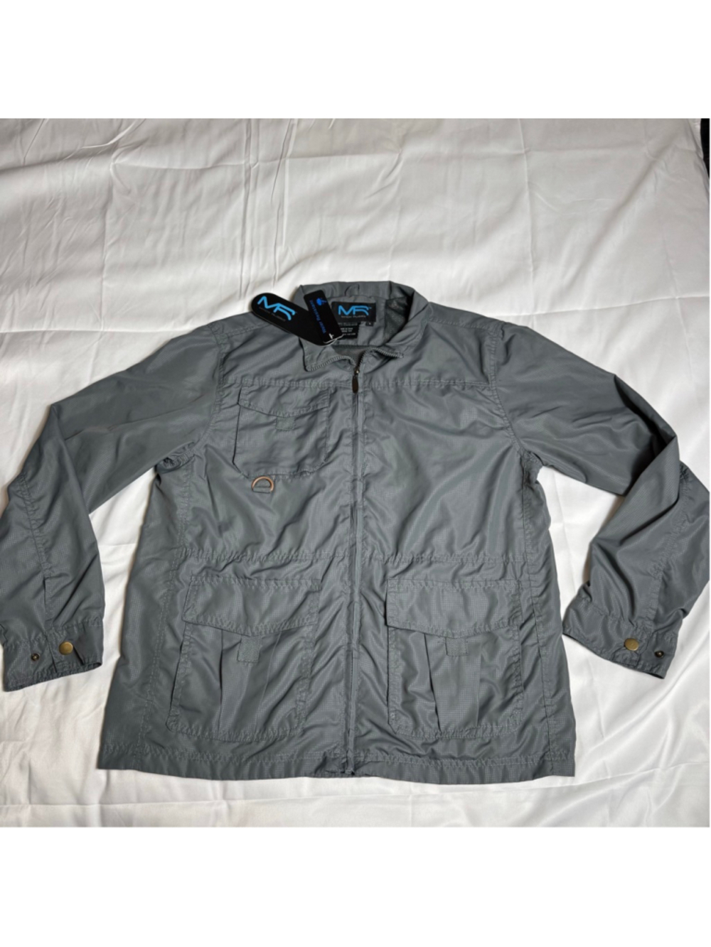 Men's Mack Russo Gray Lightweight Jacket L Water Resistant